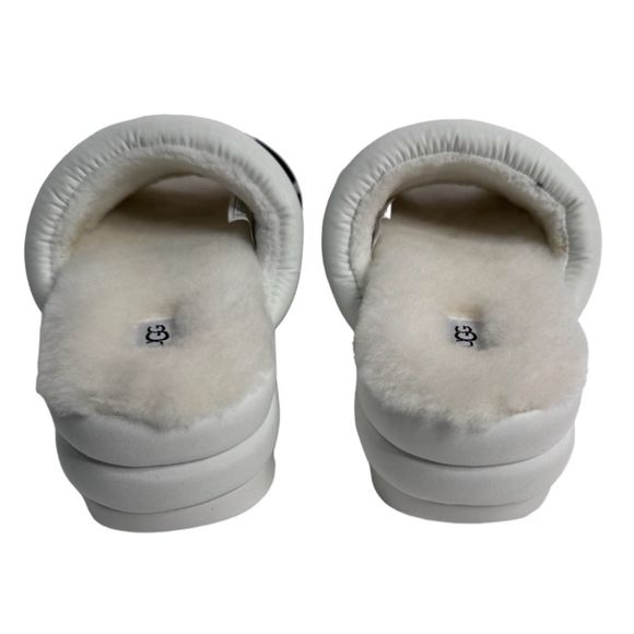 Ugg Maxi Slide Logo Platform In White Women's Size 8 NWT NO Box - Picture 11 of 16